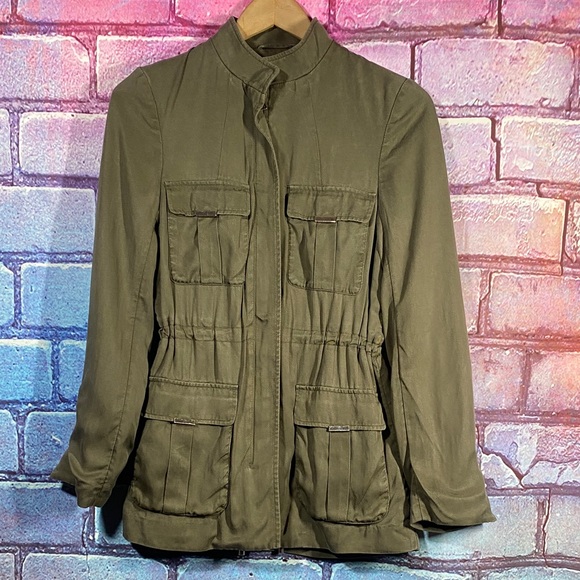 H&M Jackets & Blazers - H&M Conscious Utility Jacket Olive Green Womens XS Size 2 Military Style